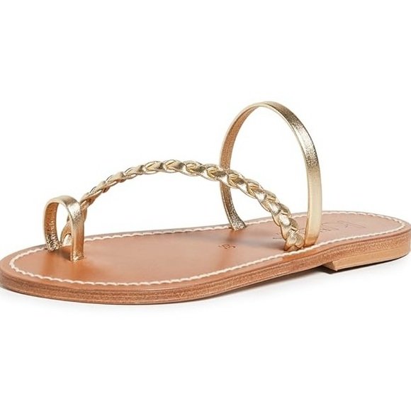 K.Jacques Septine band toe ring leather sandals - Picture 3 of 6